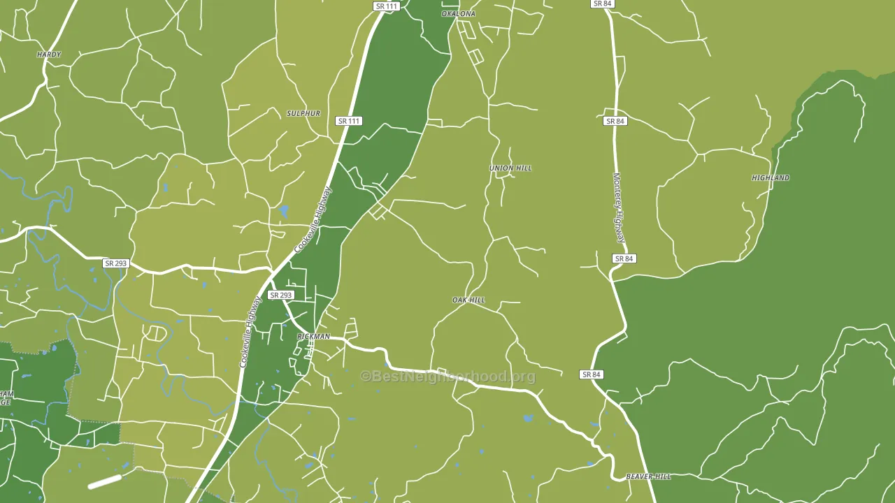 38580, TN block-group voter-turnout map