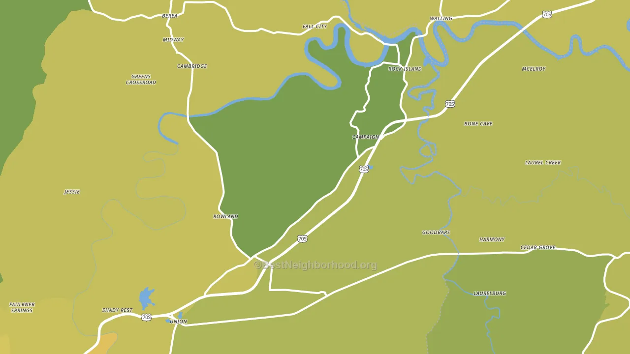 38581, TN block-group voter-turnout map