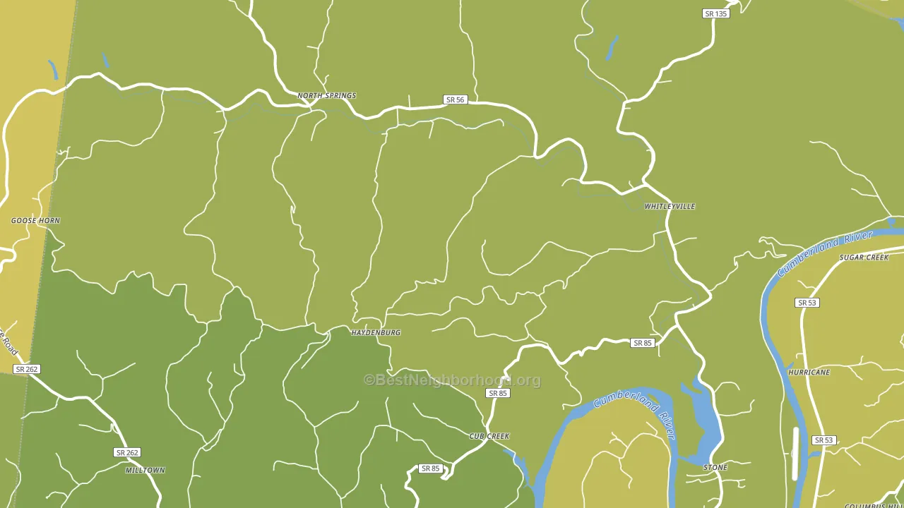 38588, TN block-group voter-turnout map