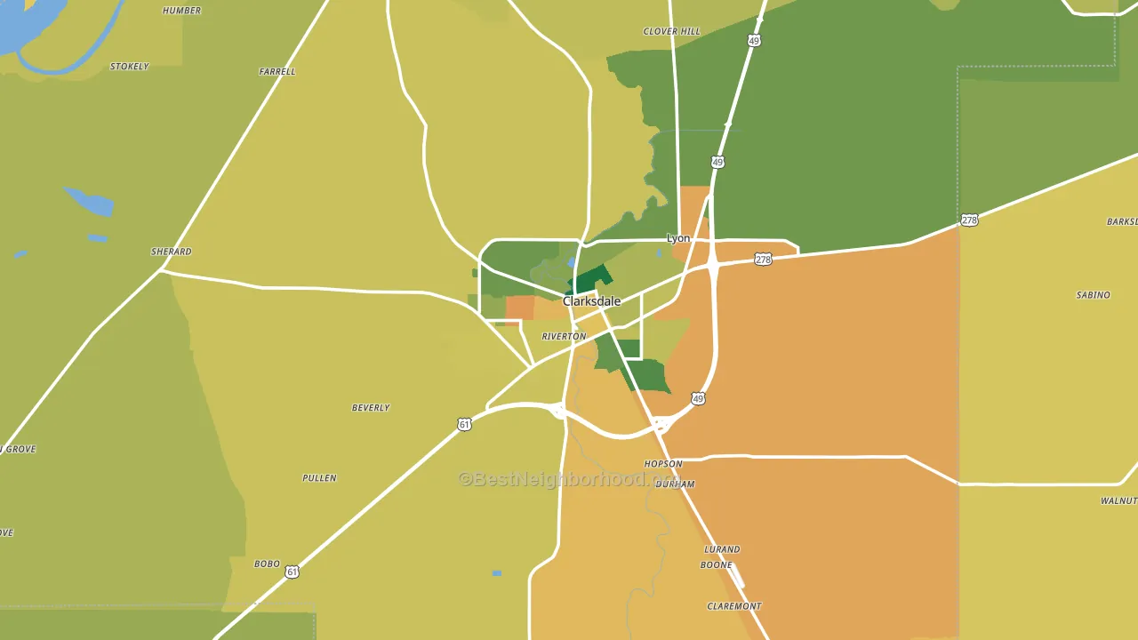 38614, MS block-group voter-turnout map