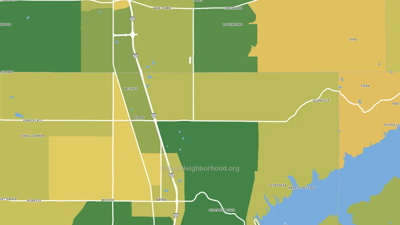 38619, MS block-group voter-turnout map