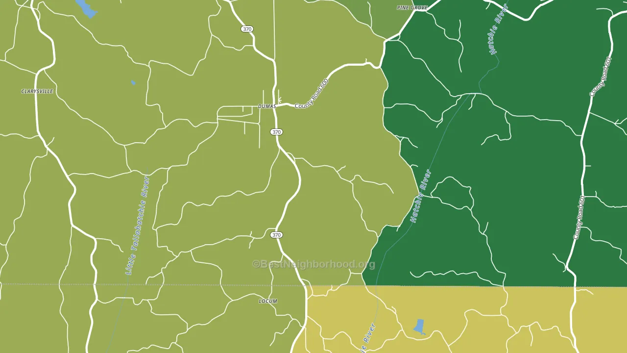 38625, MS block-group voter-turnout map