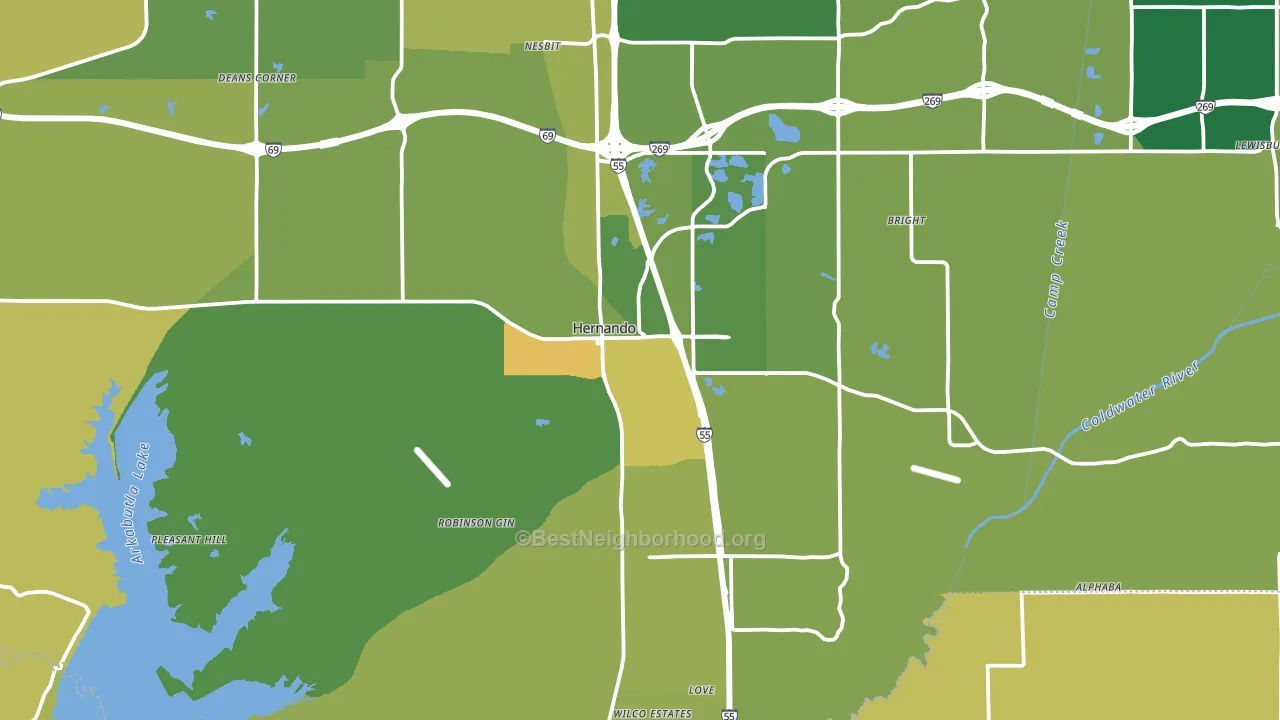 38632, MS block-group voter-turnout map