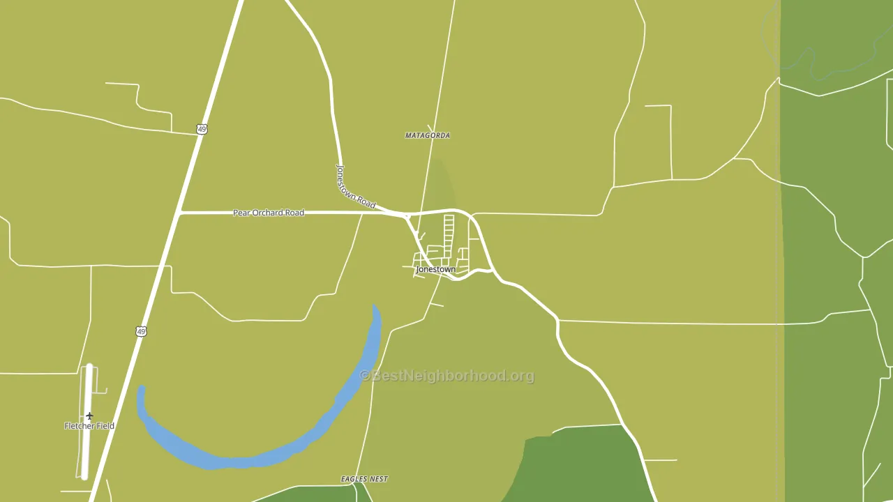 38639, MS block-group voter-turnout map