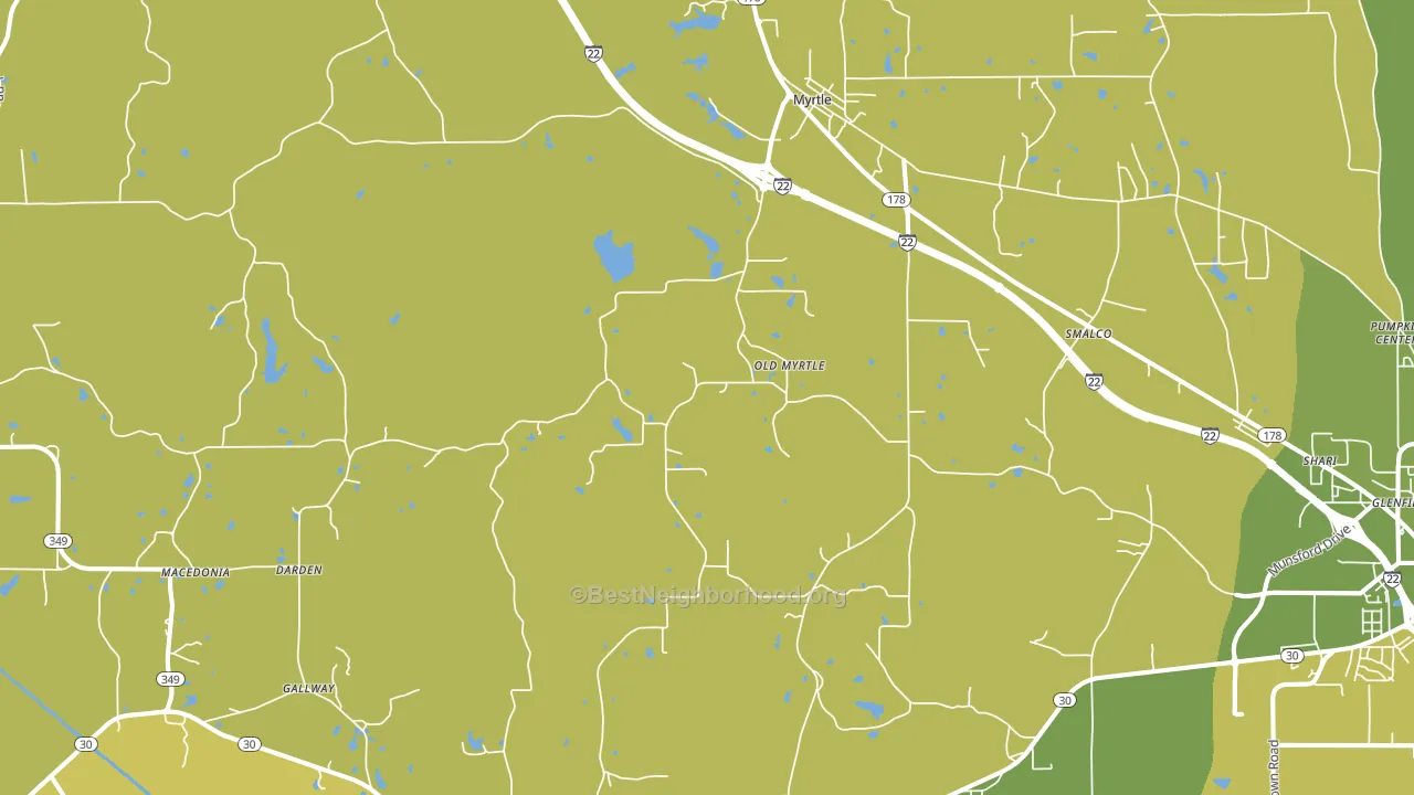 38650, MS block-group voter-turnout map