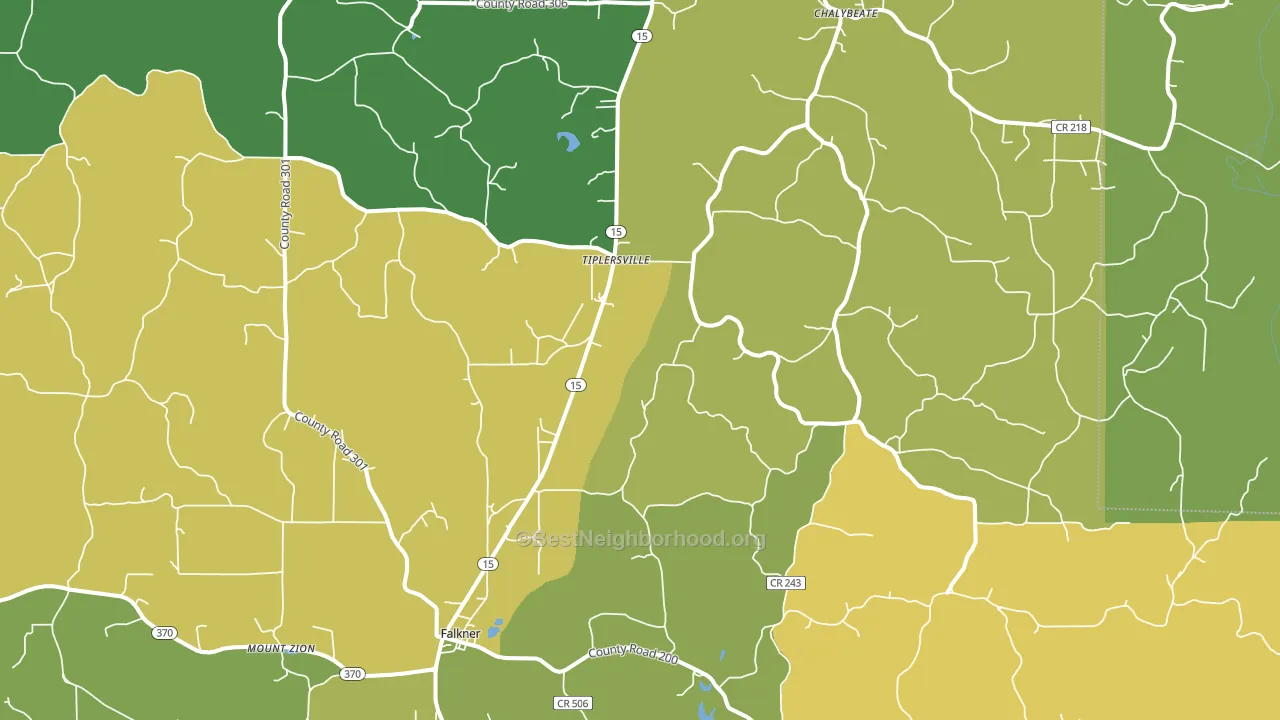 38674, MS block-group voter-turnout map