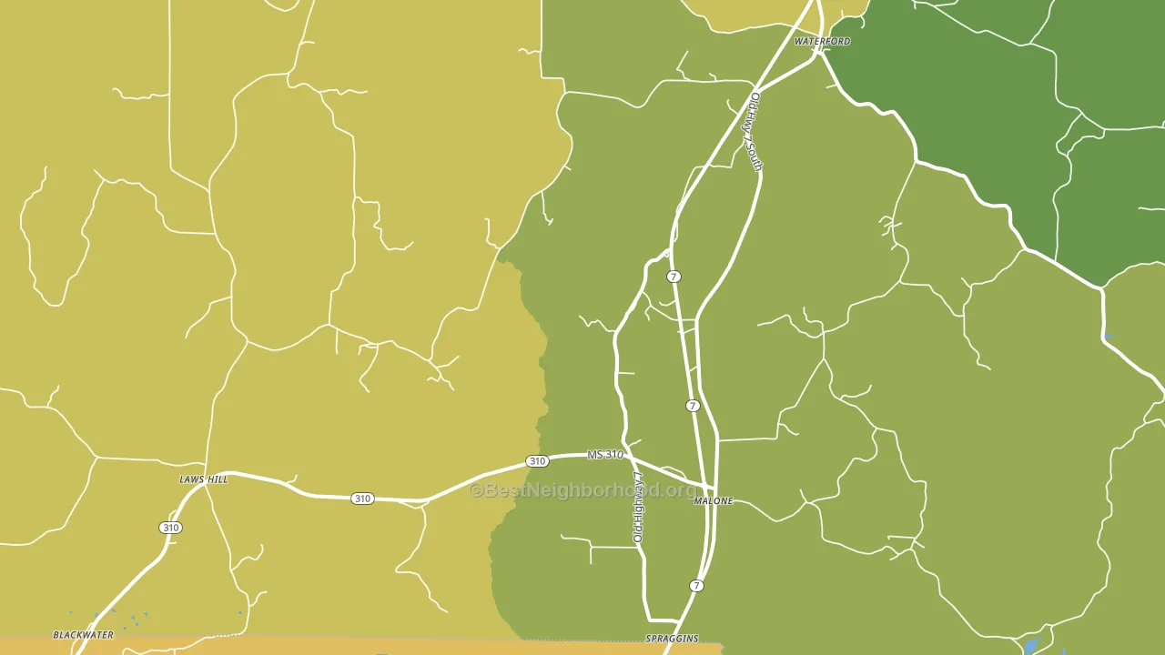 38685, MS block-group voter-turnout map