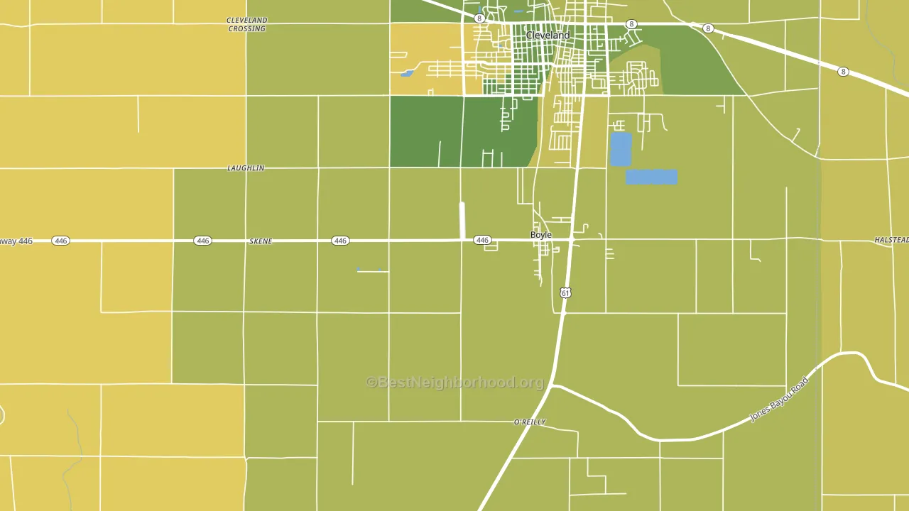 38730, MS block-group voter-turnout map