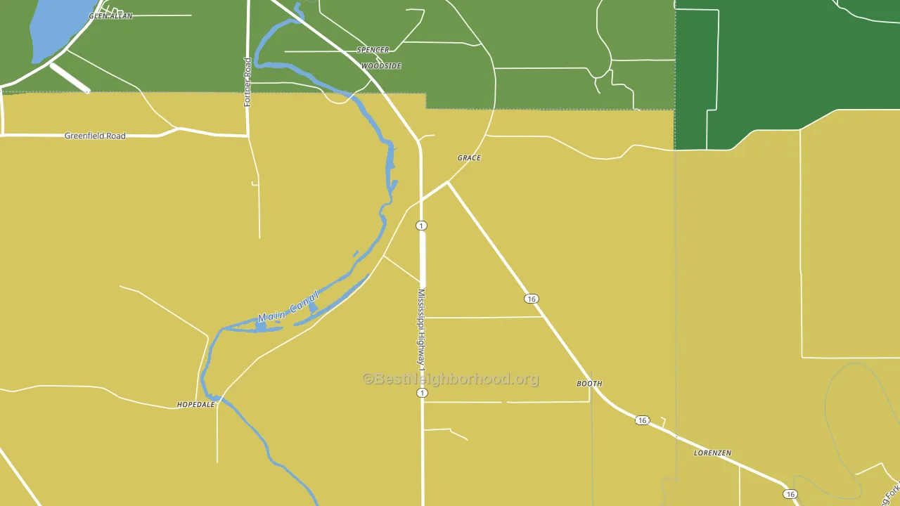 38745, MS block-group voter-turnout map