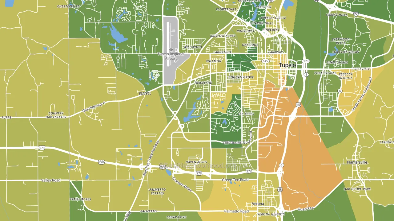 38801, MS block-group voter-turnout map