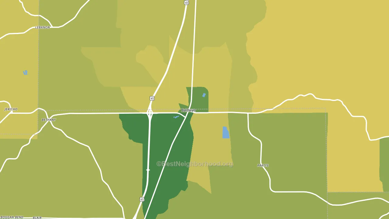 38824, MS block-group voter-turnout map