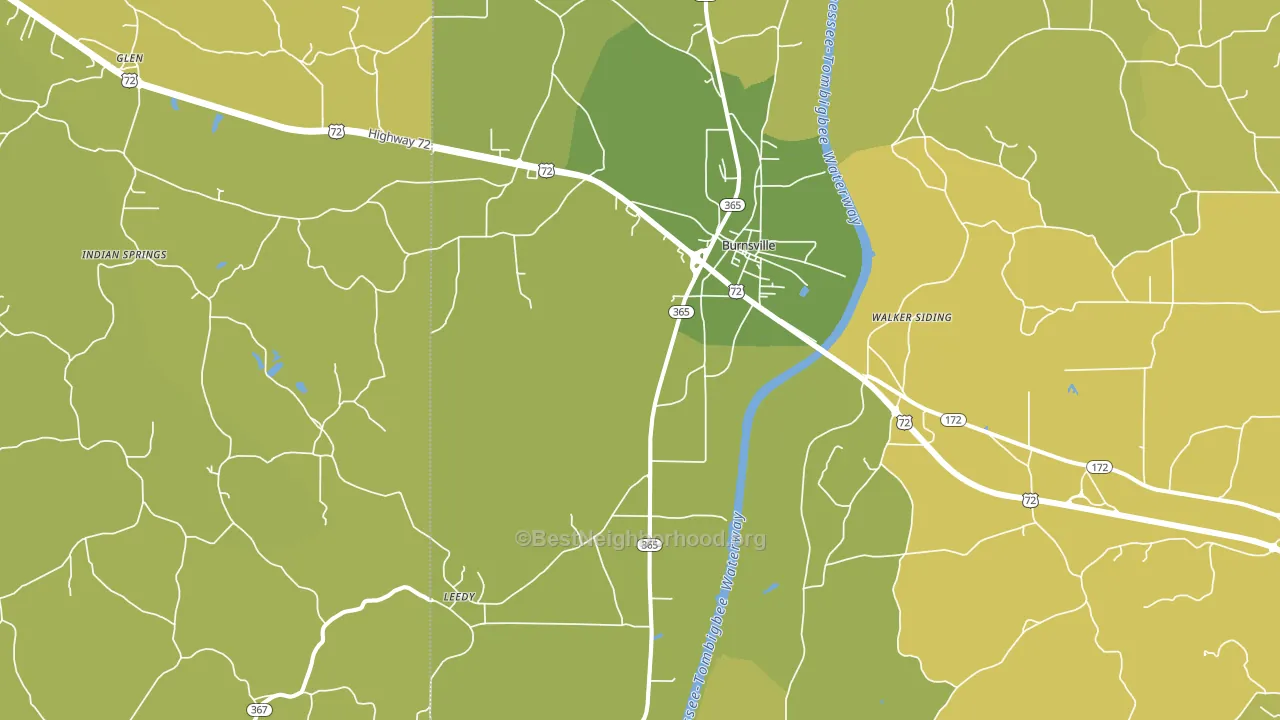 38833, MS block-group voter-turnout map