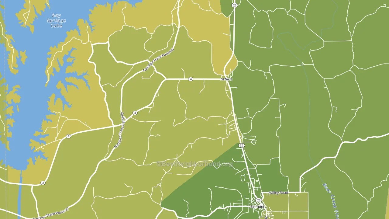 38838, MS block-group voter-turnout map