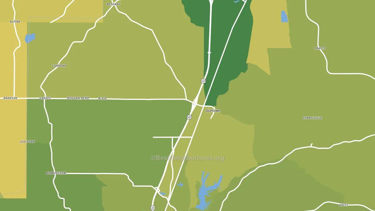 38849, MS block-group voter-turnout map