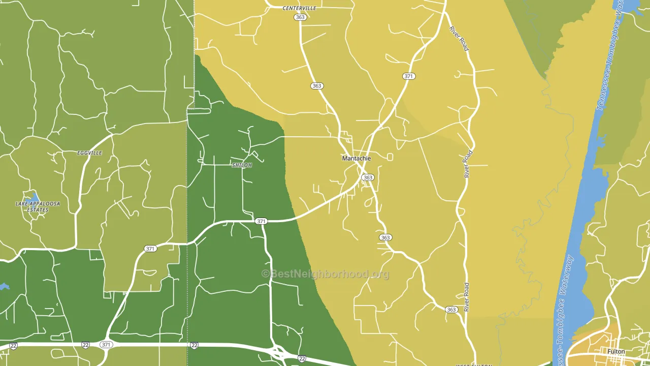 38855, MS block-group voter-turnout map