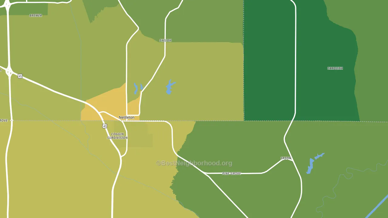 38858, MS block-group voter-turnout map