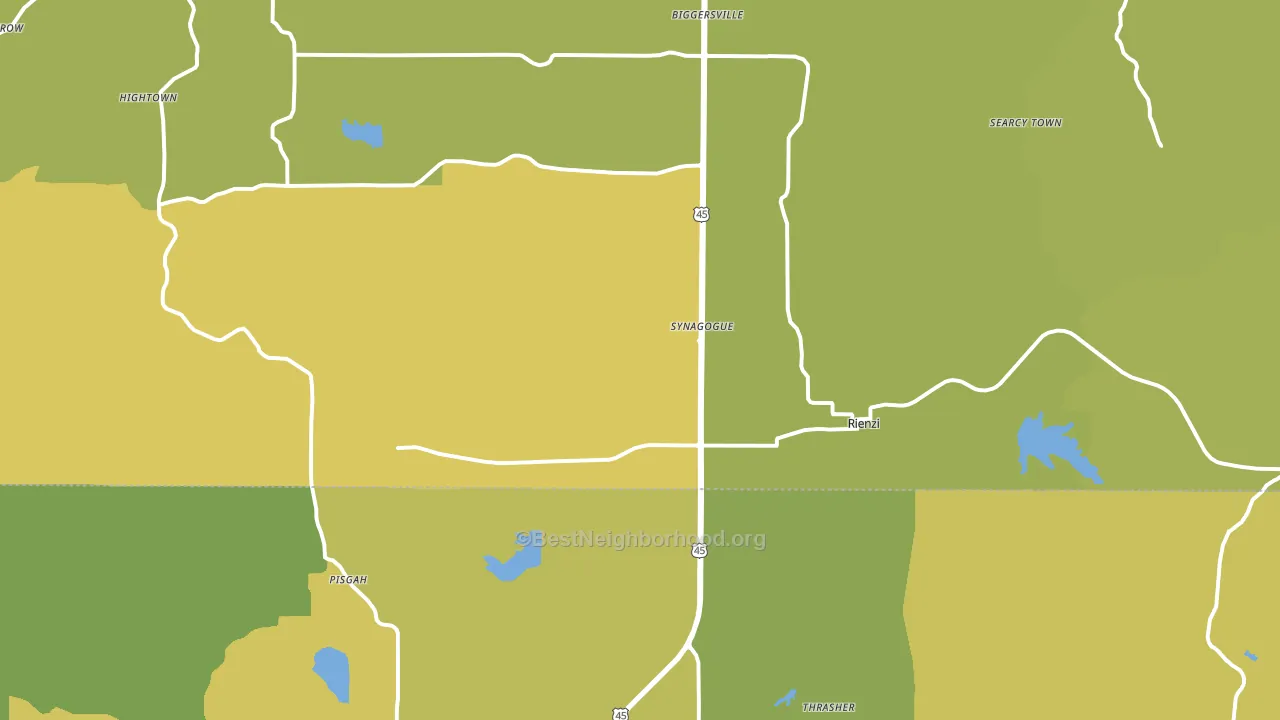 38865, MS block-group voter-turnout map