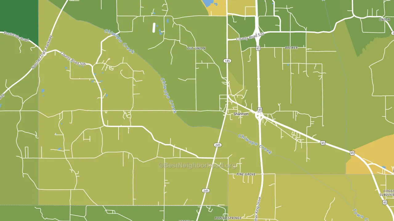 38868, MS block-group voter-turnout map