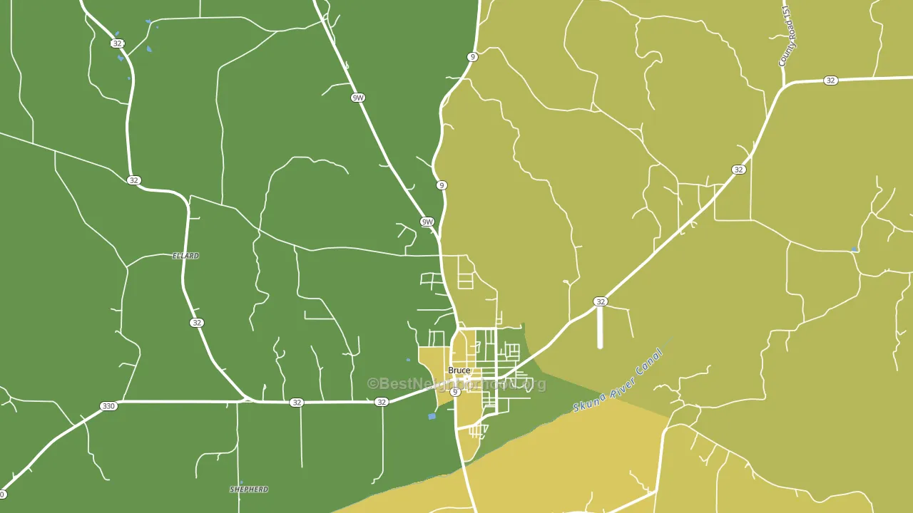 38915, MS block-group voter-turnout map
