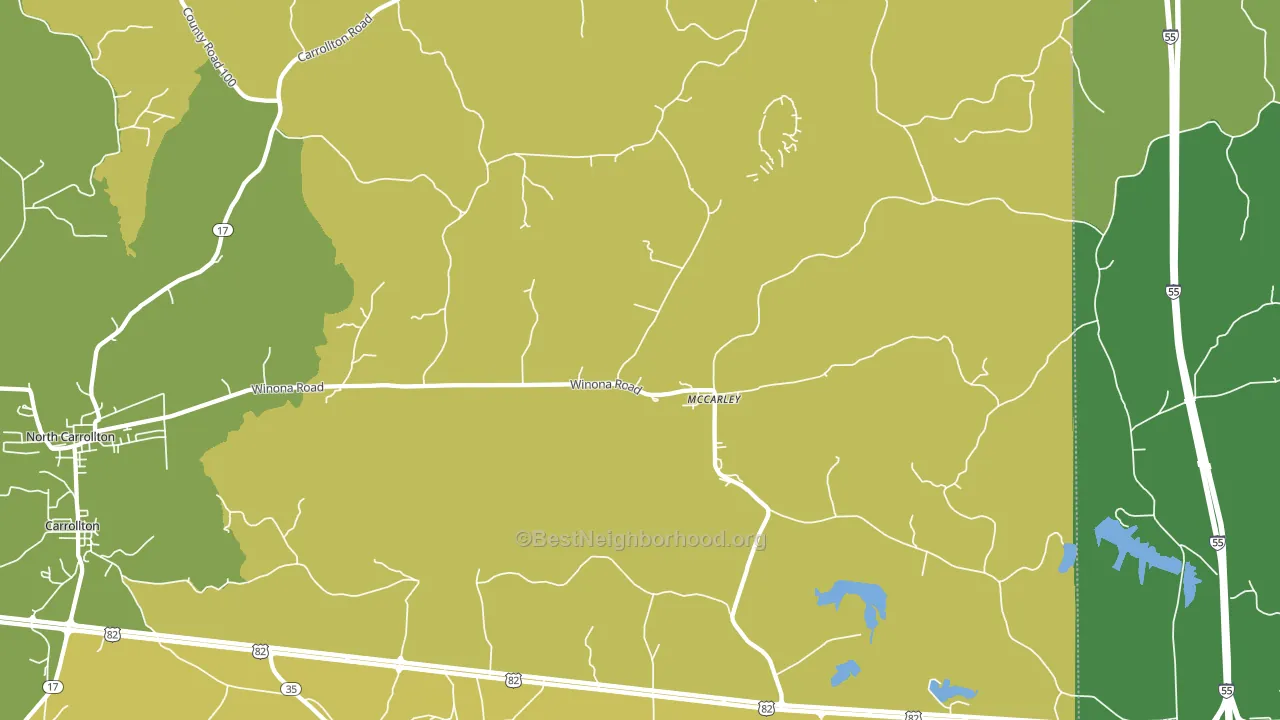 38943, MS block-group voter-turnout map