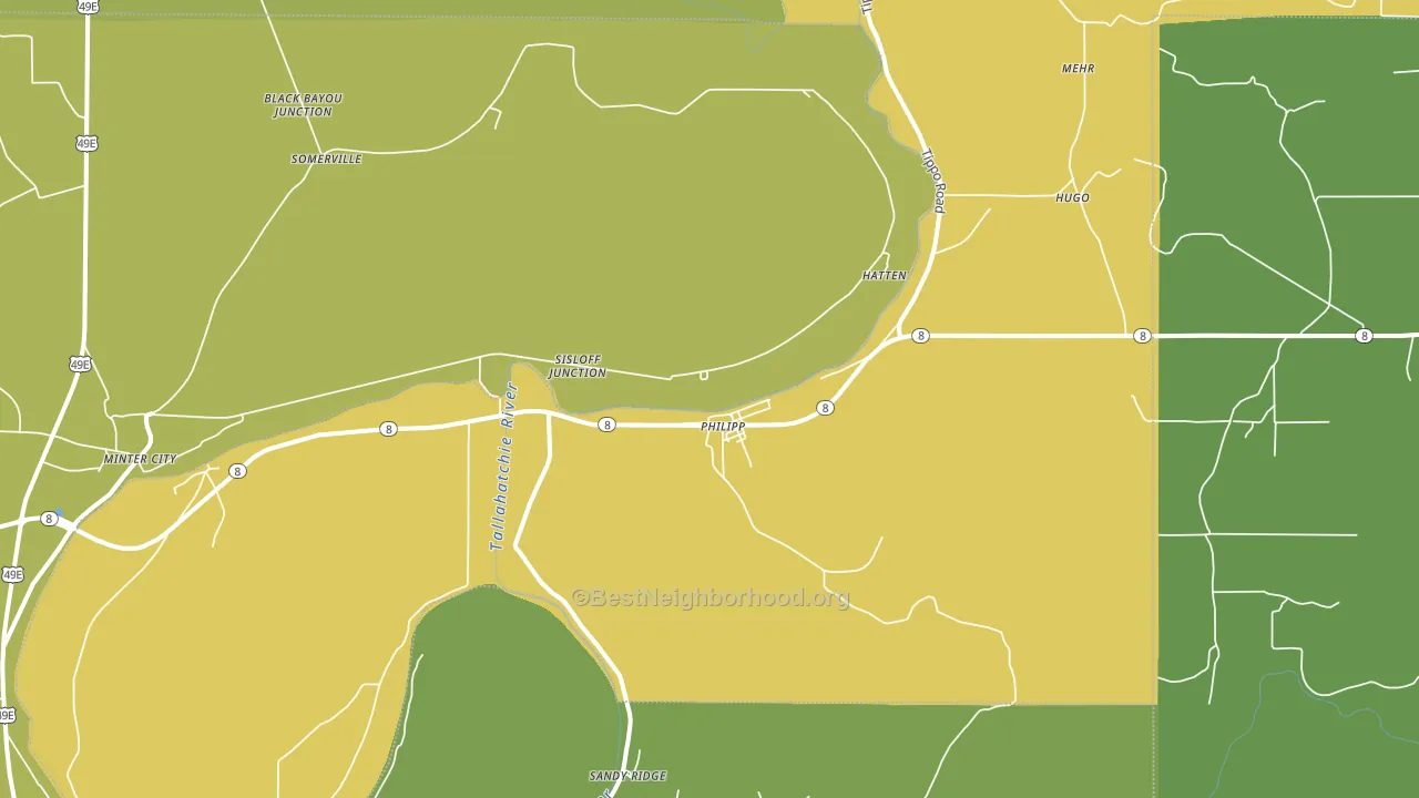38950, MS block-group voter-turnout map