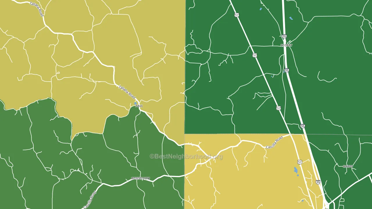 38953, MS block-group voter-turnout map