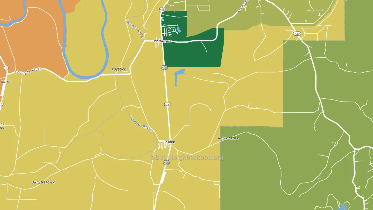 38954, MS block-group voter-turnout map