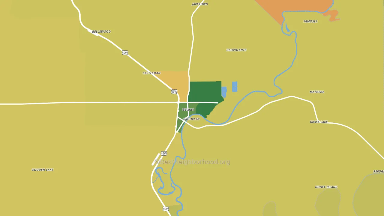 39038, MS block-group voter-turnout map
