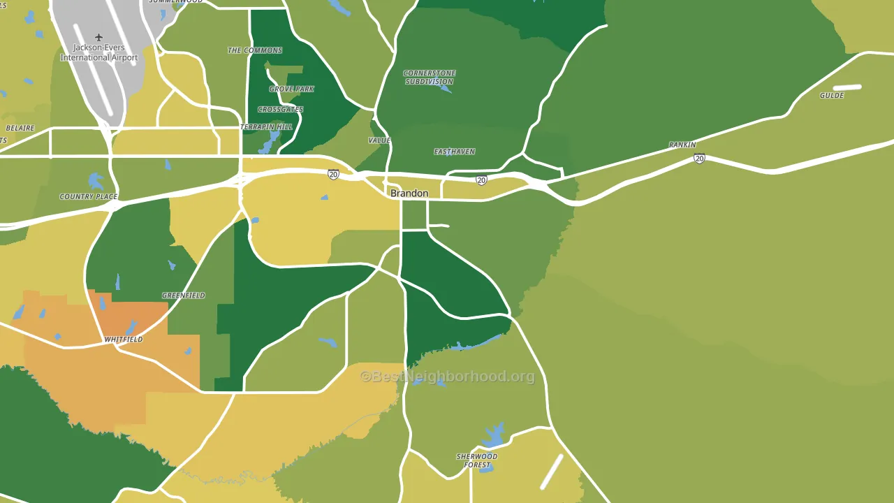 39042, MS block-group voter-turnout map