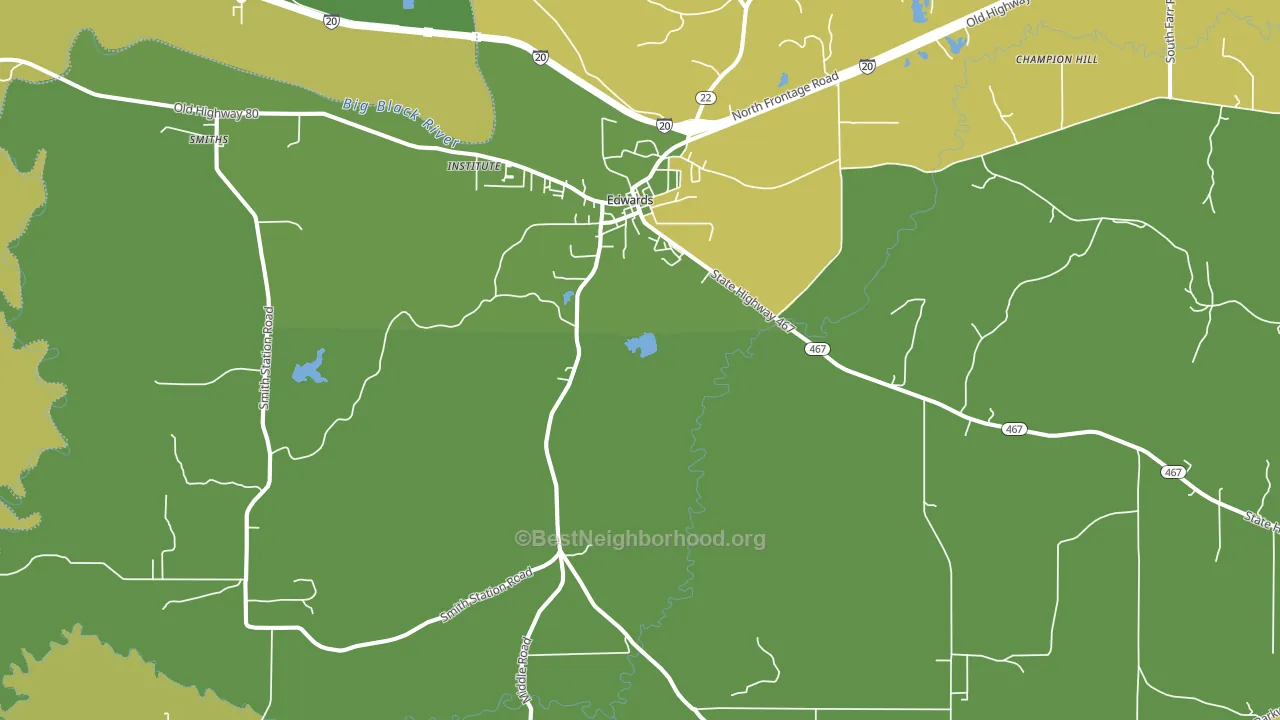 39066, MS block-group voter-turnout map