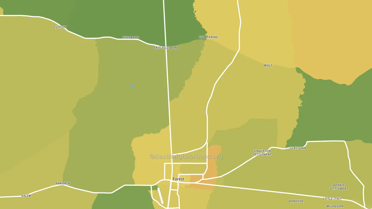 39074, MS block-group voter-turnout map