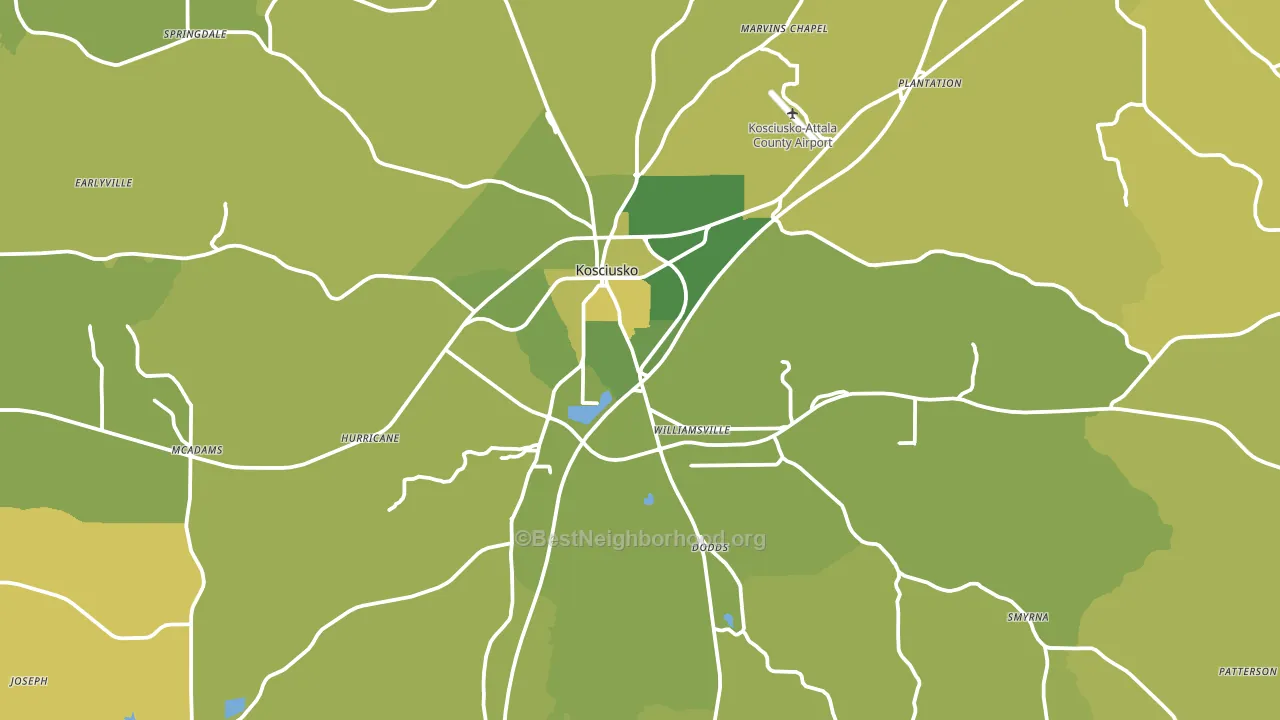 39090, MS block-group voter-turnout map