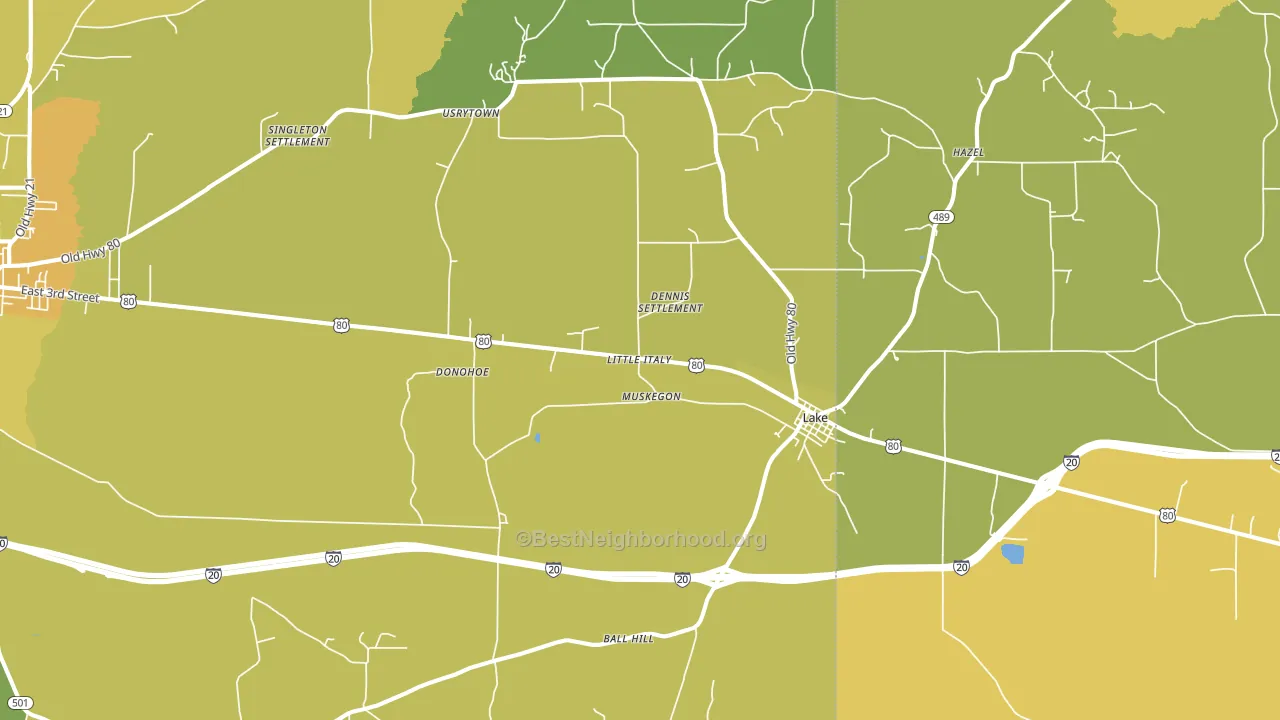 39092, MS block-group voter-turnout map