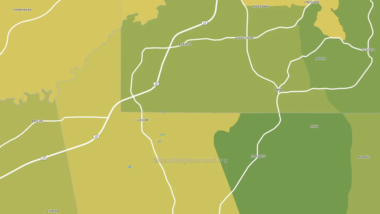 39094, MS block-group voter-turnout map