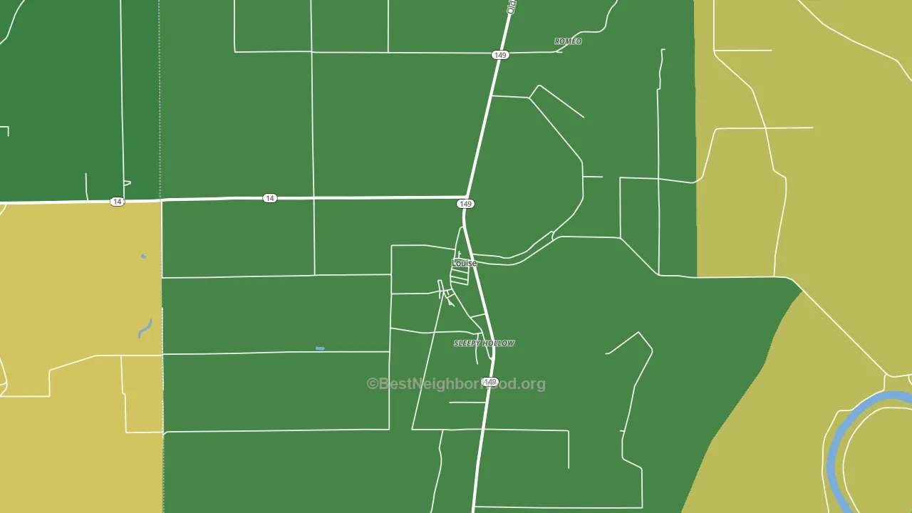 39097, MS block-group voter-turnout map