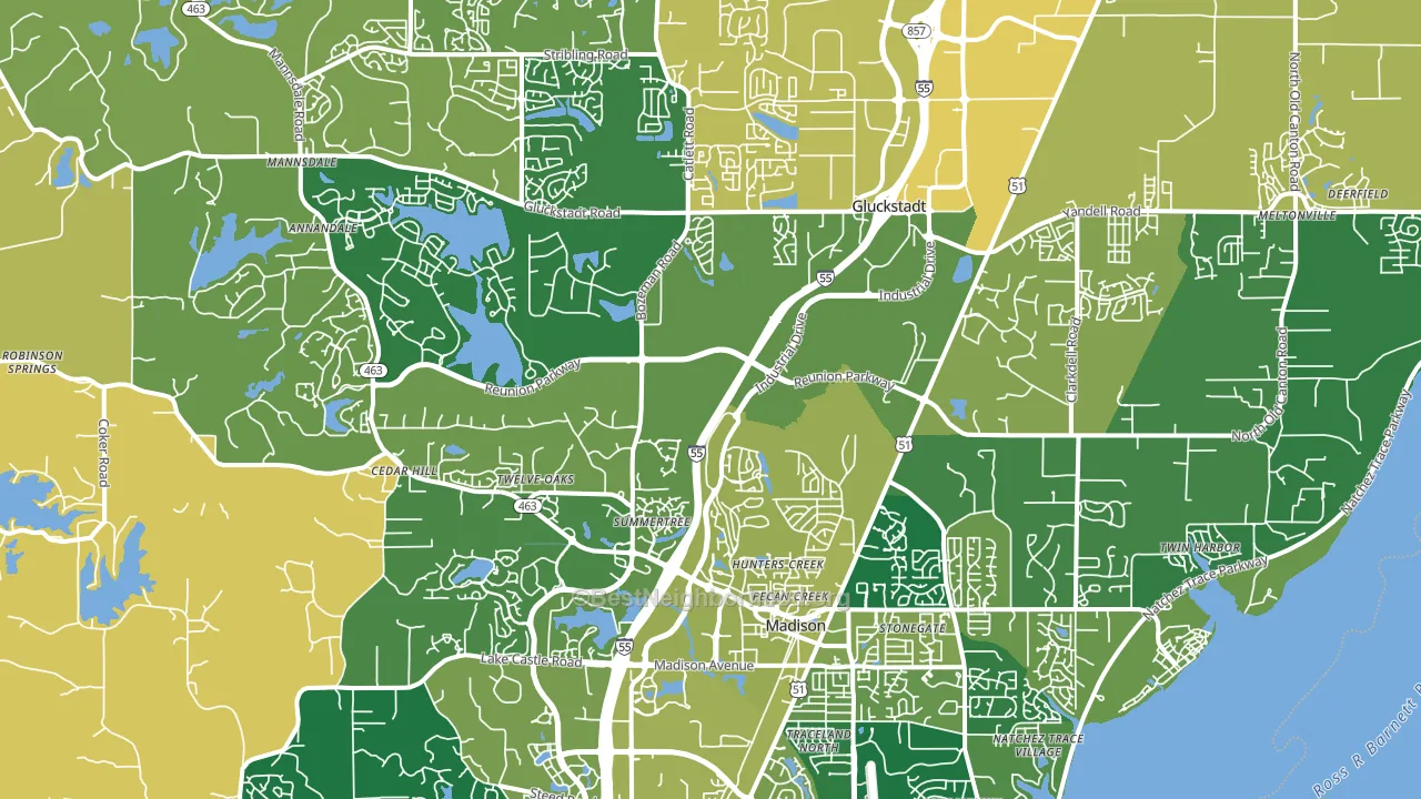 39110, MS block-group voter-turnout map