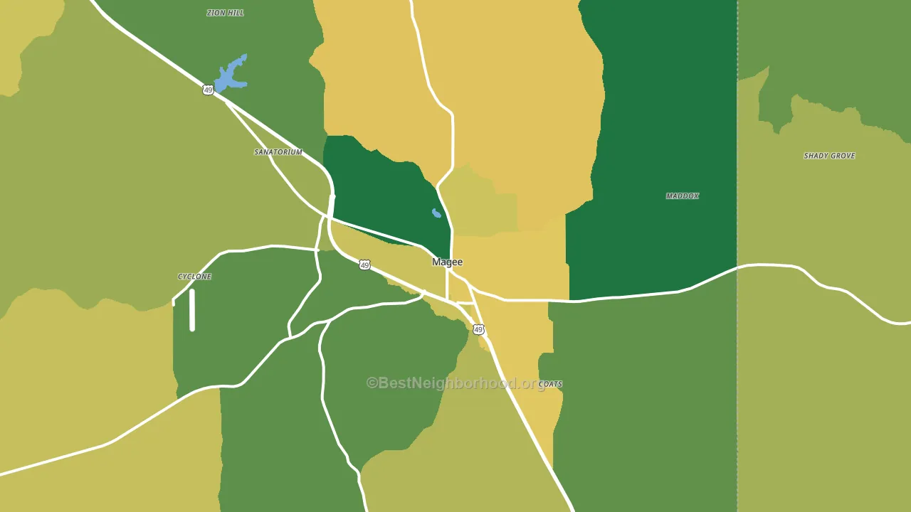 39111, MS block-group voter-turnout map