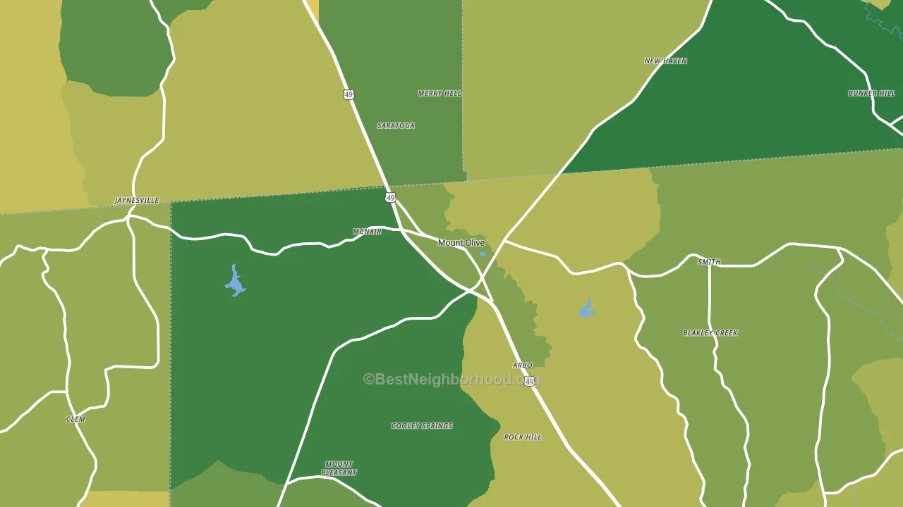 39119, MS block-group voter-turnout map