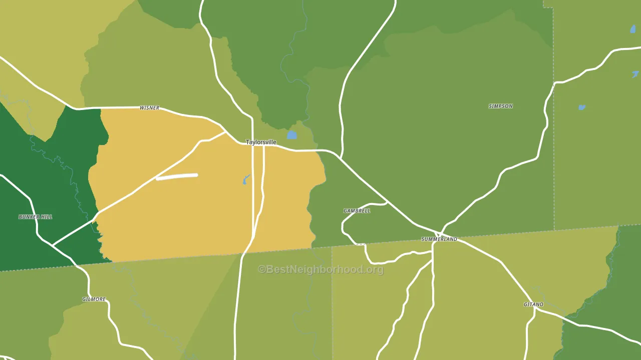 39168, MS block-group voter-turnout map