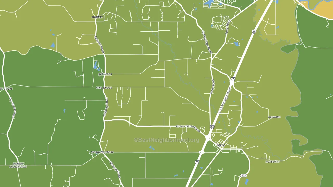 39170, MS block-group voter-turnout map