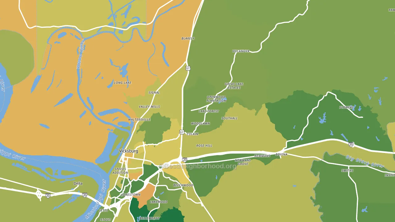 39183, MS block-group voter-turnout map