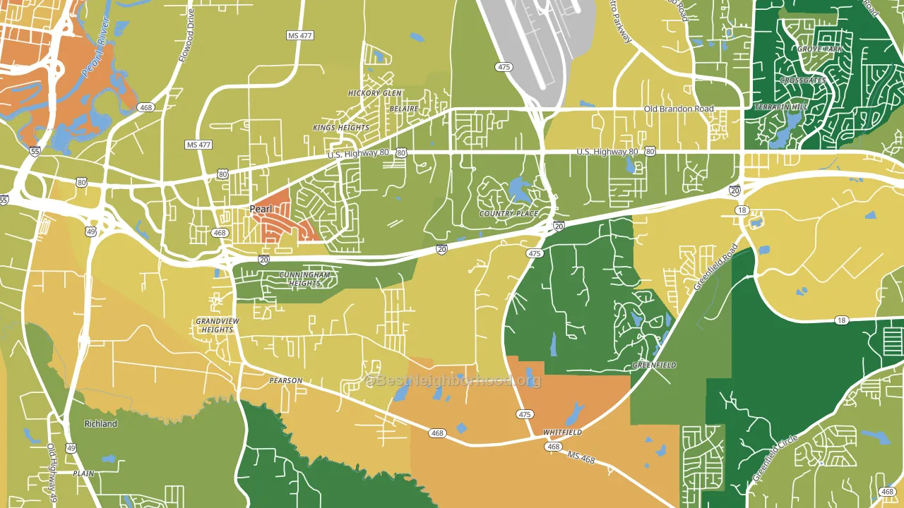 39208, MS block-group voter-turnout map