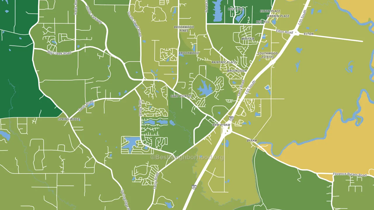39272, MS block-group voter-turnout map