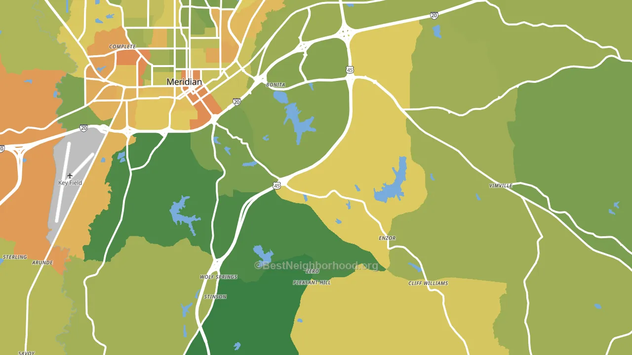 39301, MS block-group voter-turnout map