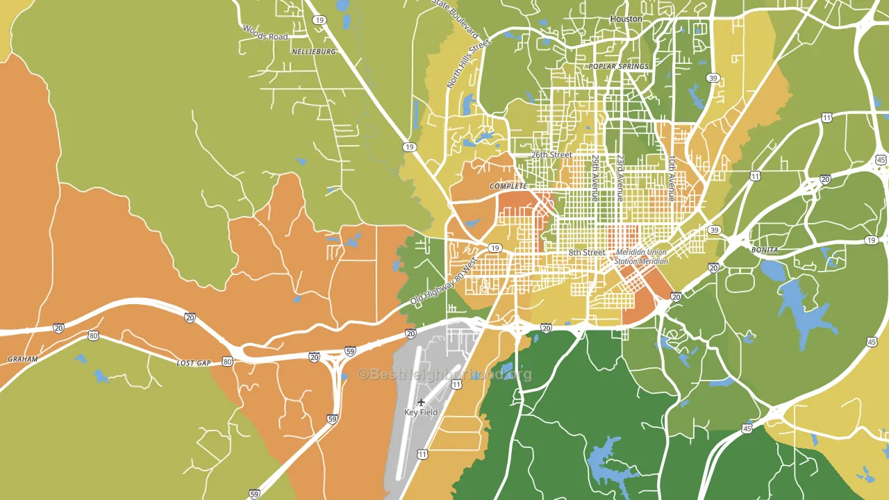 39307, MS block-group voter-turnout map