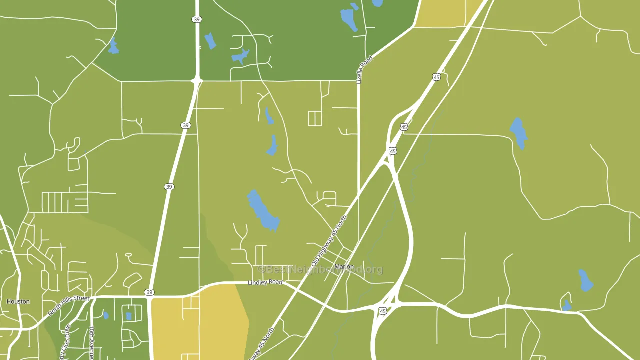 39342, MS block-group voter-turnout map