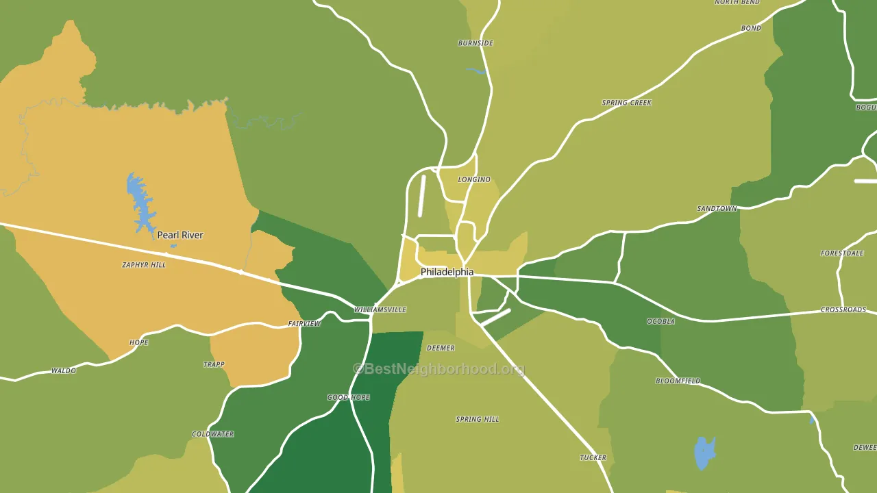 39350, MS block-group voter-turnout map
