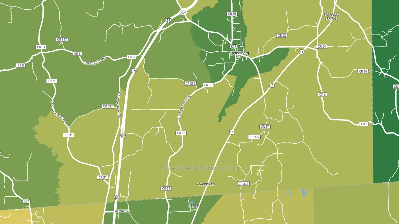 39439, MS block-group voter-turnout map