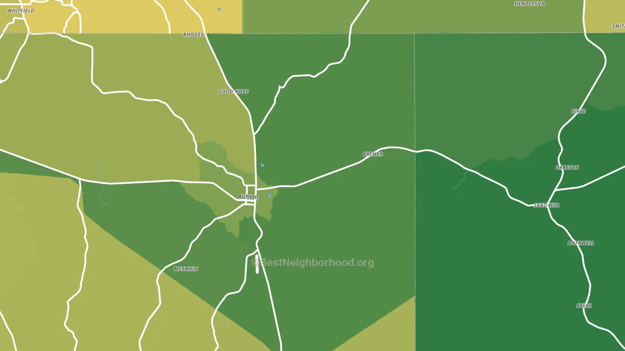 39476, MS block-group voter-turnout map