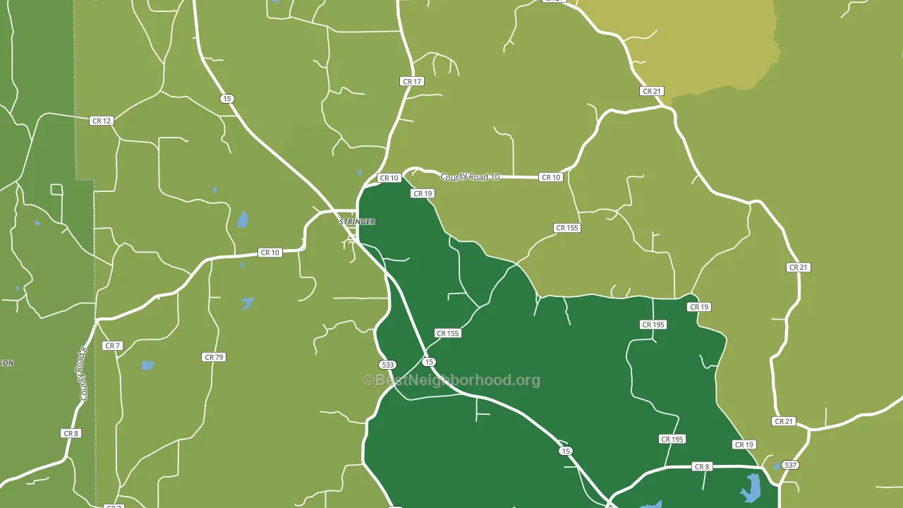 39481, MS block-group voter-turnout map